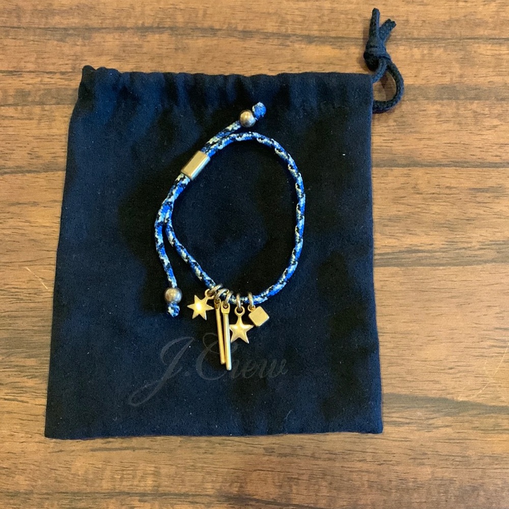 Jcrew rope bracelet with star charms